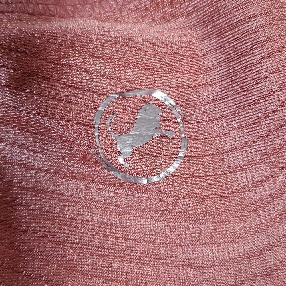 ABS2B Leggings Pink Tan Feather Textured Shiny Butt Booty Large - Picture 5 of 7